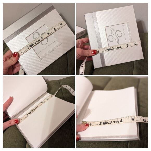 C.R. Gibson Silver 25 years anniversary Deluxe Photo Album Book Scrapbook - Picture 6 of 11